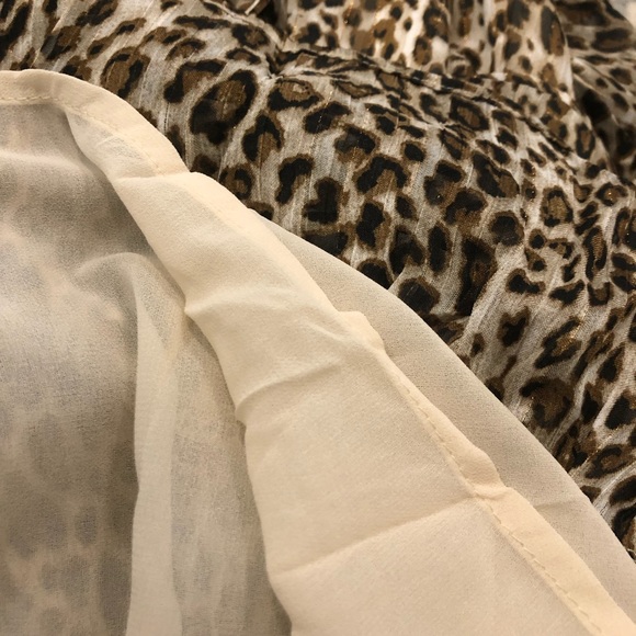 Front Tie Waist Elastic Hi-Lo Leopard Print Maxi Dress - Picture 7 of 7